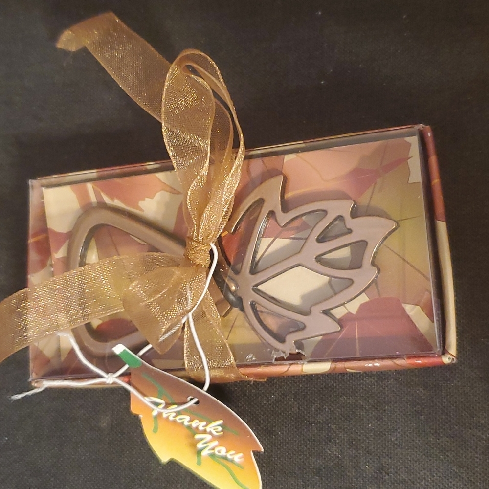 New Metal Bottle Opener Fall Leaf Design Gift Box